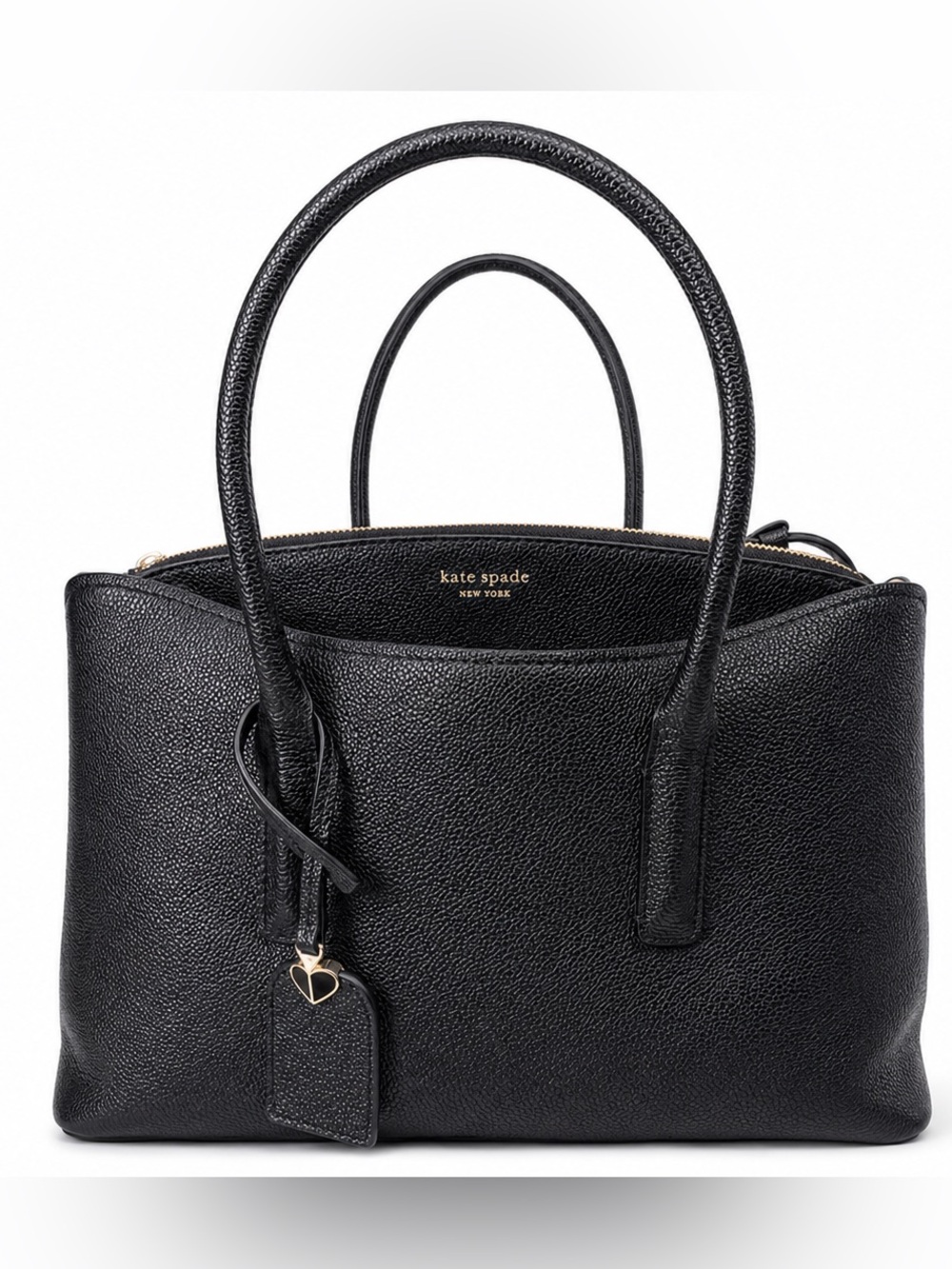 Kate Spade NY Black Maragaux Large Satchel with Crossbody Strap